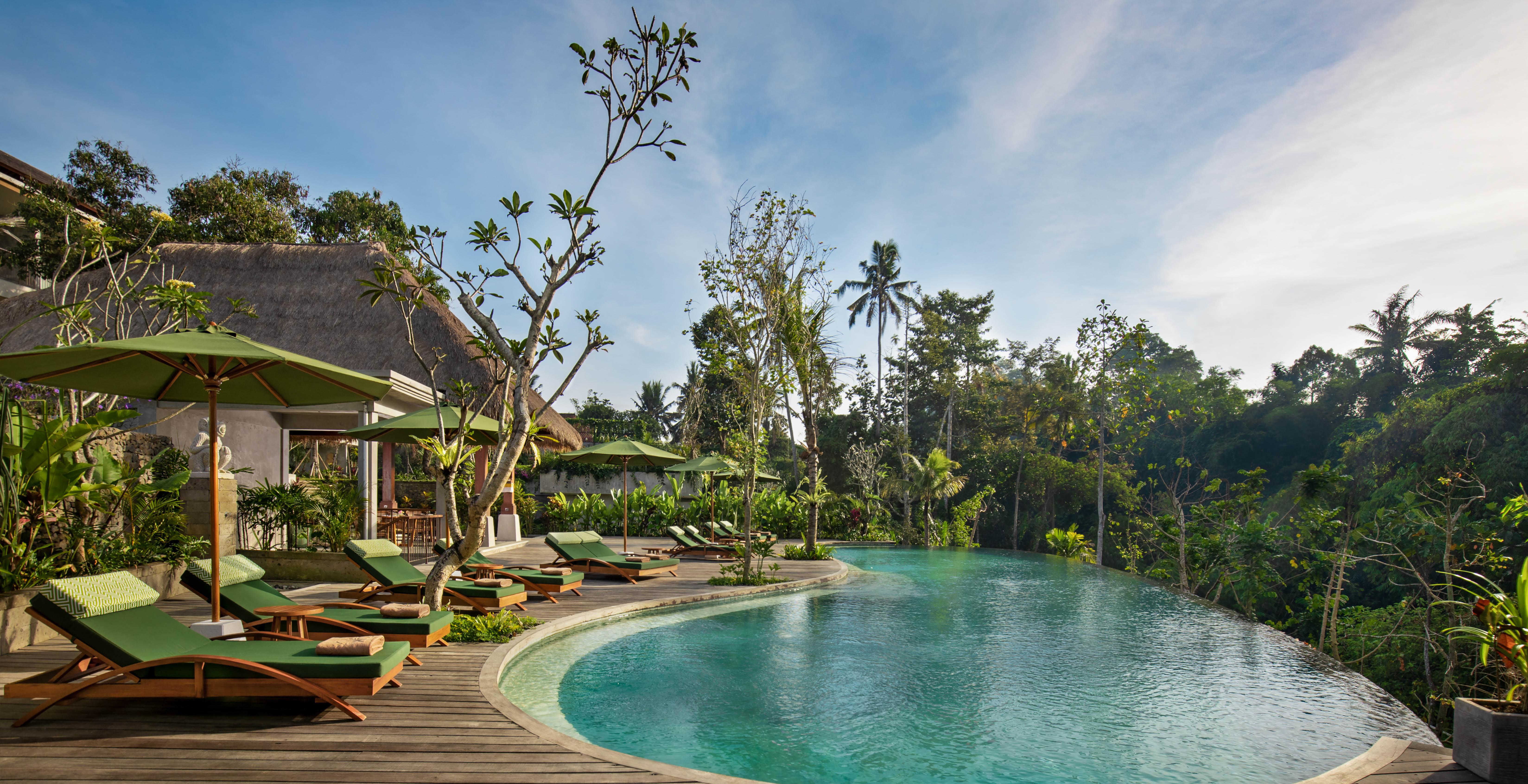 Hotel Adiwana Suweta Ubud Exterior foto The resort's infinity pool